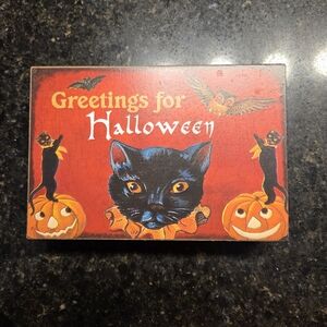 🎉5/$10 Halloween Cat Greeting Sign